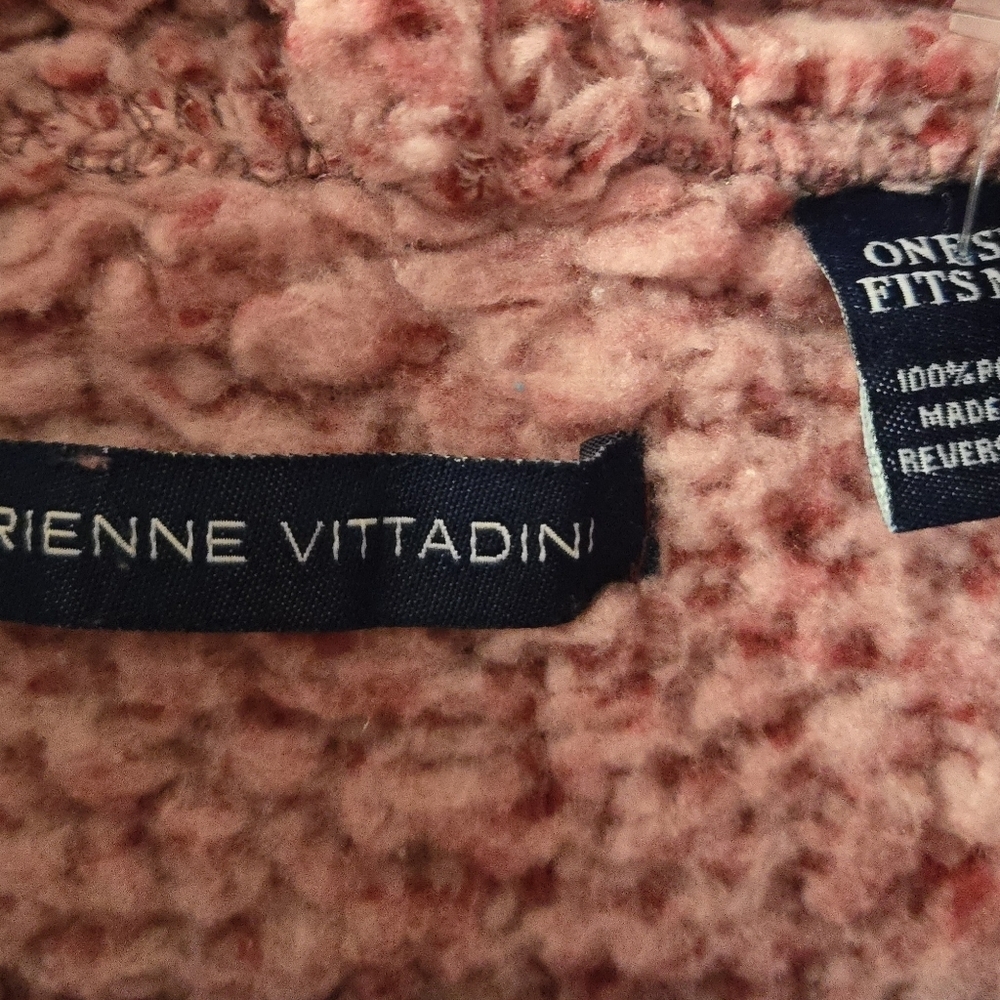 Adrienne Vittadini Pink Fleece Robe - Picture 7 of 8